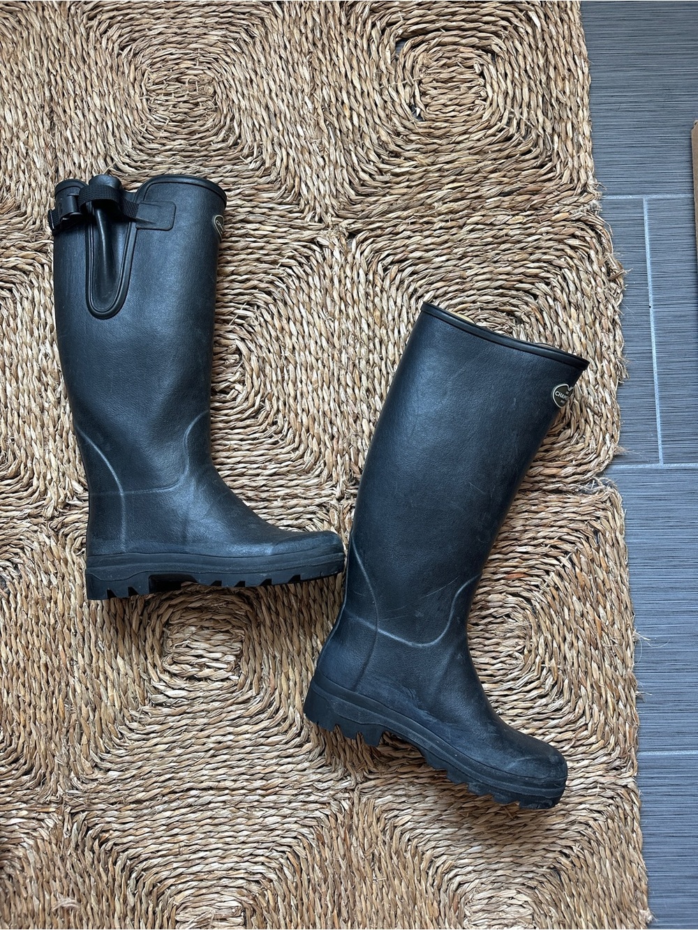 Le Chameau Women's Leather Lined Wellington Rain Boots Wellies size 38